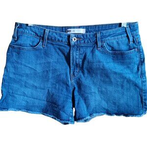 Levis 34W Womens Denim Shorts Mid-Rise Blue Size 16 Stretch